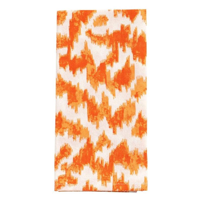 caspari Modern Moiré Cloth Dinner Napkins in Orange - Set of 4