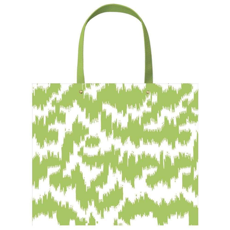 Caspari Modern Moiré Large Gift Bag In Green - 1 Each