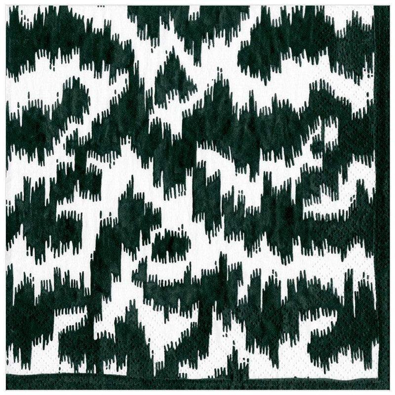 caspari Modern Moiré Paper Dinner Napkins in Black - 20 Per Package