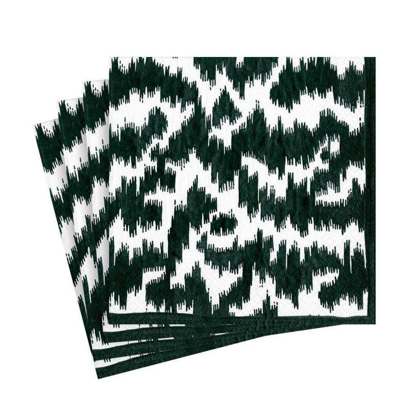 Caspari Modern Moiré Paper Luncheon Napkins In Black - 20 Per Package