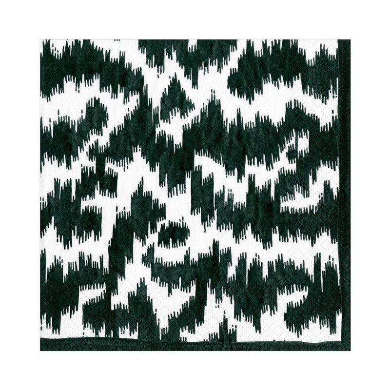 caspari Modern Moiré Paper Luncheon Napkins in Black - 20 Per Package