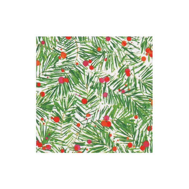 caspari Modern Pine Boxed Cocktail Napkins - 40 Per Box