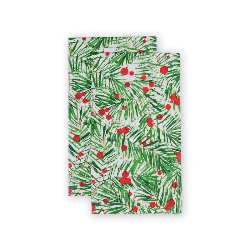 Caspari Modern Pine Guest Towel Napkins - 15 Per Package