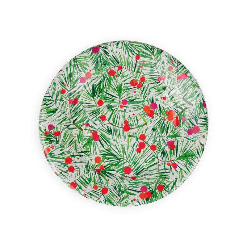 caspari Modern Pine Salad & Dessert Plates - 8 Per Package