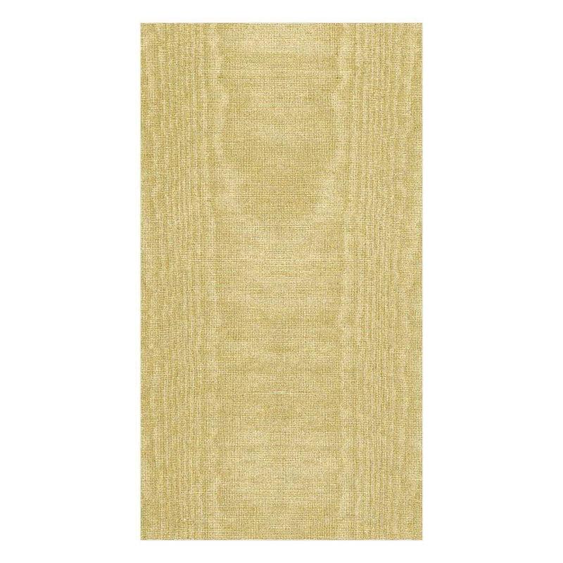 caspari Moiré Paper Linen Guest Towel Napkins in Gold - 12 Per Package