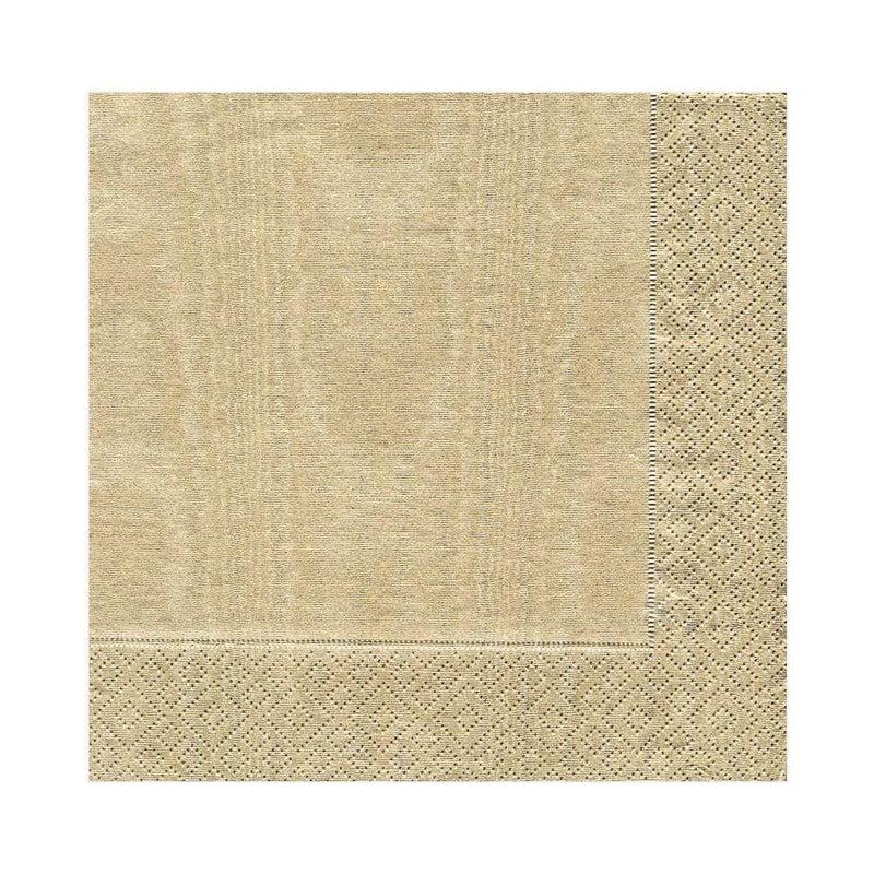 caspari Moiré Paper Luncheon Napkins in Gold - 20 Per Package