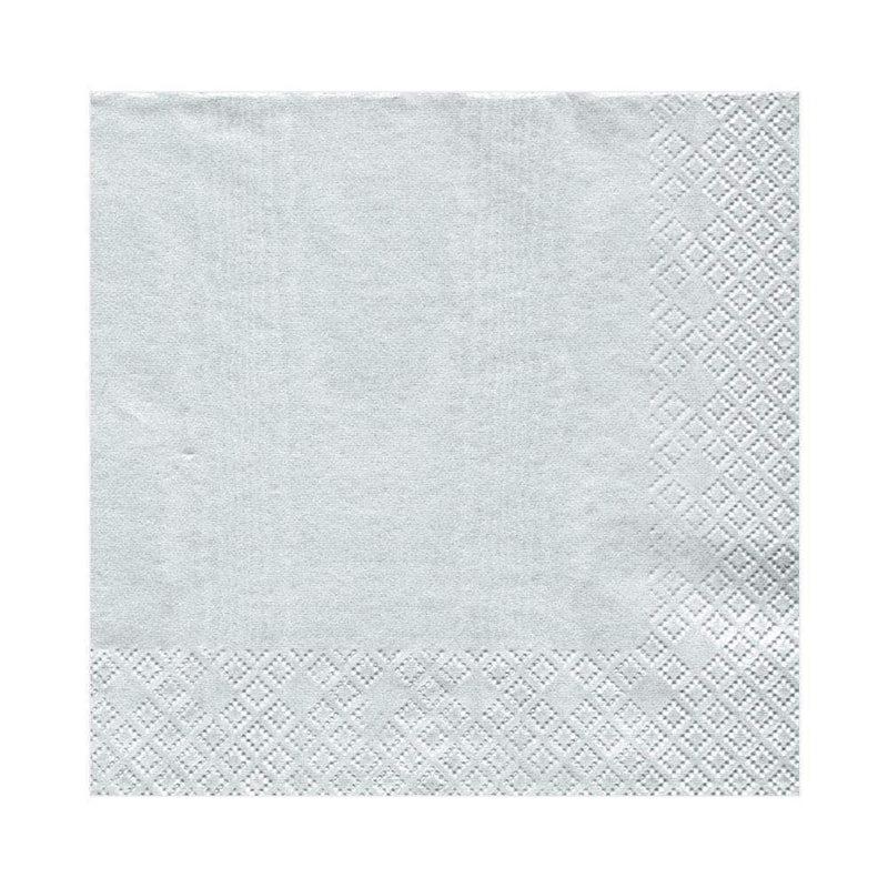 caspari Moiré Paper Luncheon Napkins in Platinum - 20 Per Package