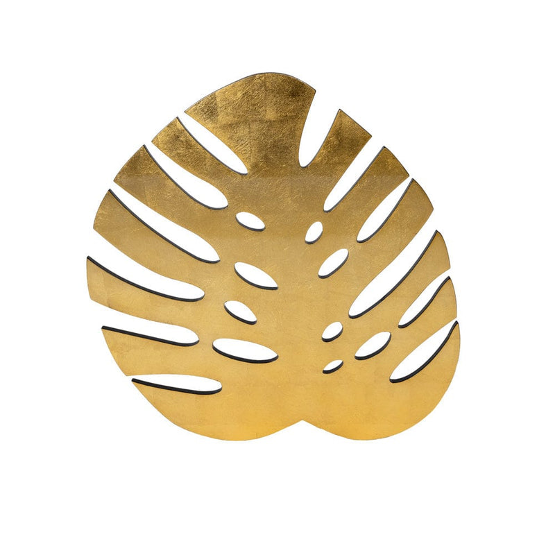 caspari Monstera Leaf Gold Tabletop Die-Cut Lacquer Placemat