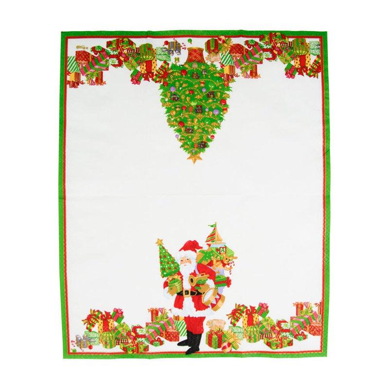 Caspari Mr. Claus Guest Towel Napkins - 15 Per Package