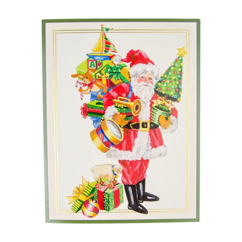 caspari Mr. Claus Large Personalized Christmas Cards