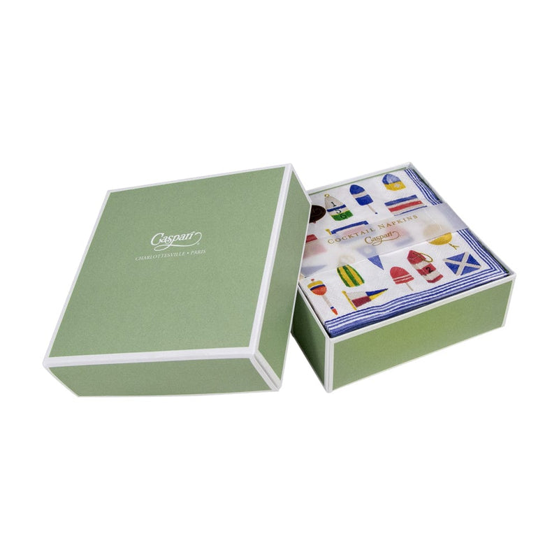 Caspari Nantucket Boxed Cocktail Napkins - 40 Per Box