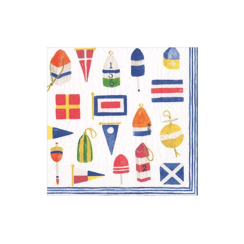 caspari Nantucket Boxed Cocktail Napkins - 40 Per Box