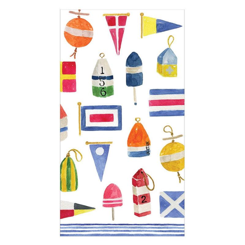 caspari Nantucket Guest Towel Napkins - 15 Per Package