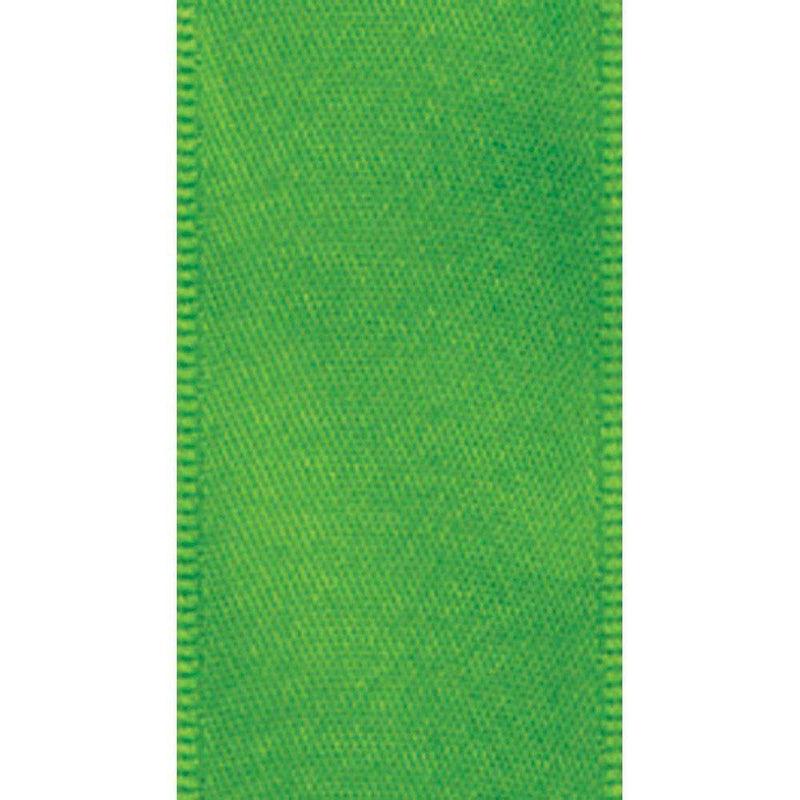 caspari Narrow Solid Green Satin Wired Ribbon - 8 Yard Spool