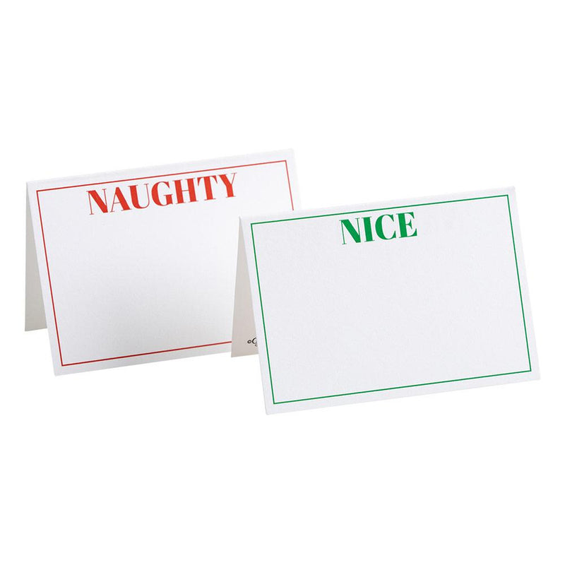 caspari Naughty or Nice Reversible Place Cards - 8 Per Package
