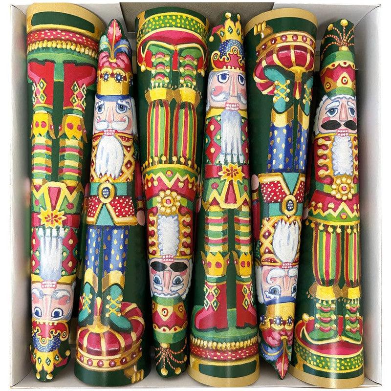Caspari Nutcracker Christmas Christmas Cone Crackers - 6 Cone-Shaped Crackers Per Box