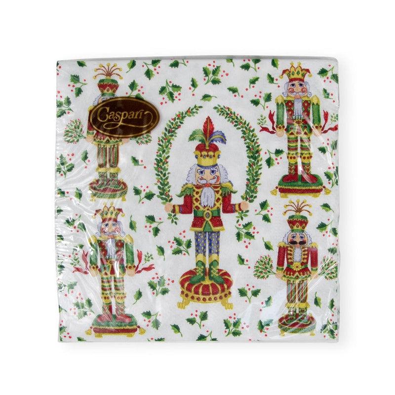 Caspari Nutcracker Christmas Cocktail Napkins - 20 Per Package