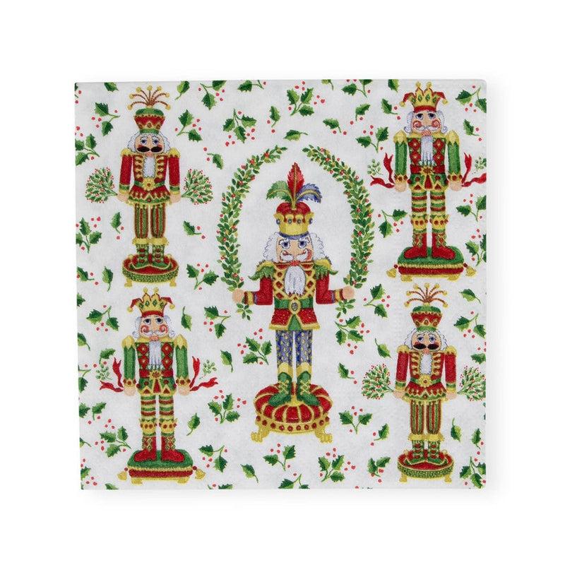 caspari Nutcracker Christmas Cocktail Napkins - 20 Per Package