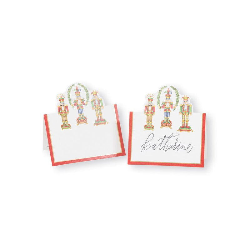 caspari Nutcracker Christmas Die-Cut Place Cards - 8 Per Package