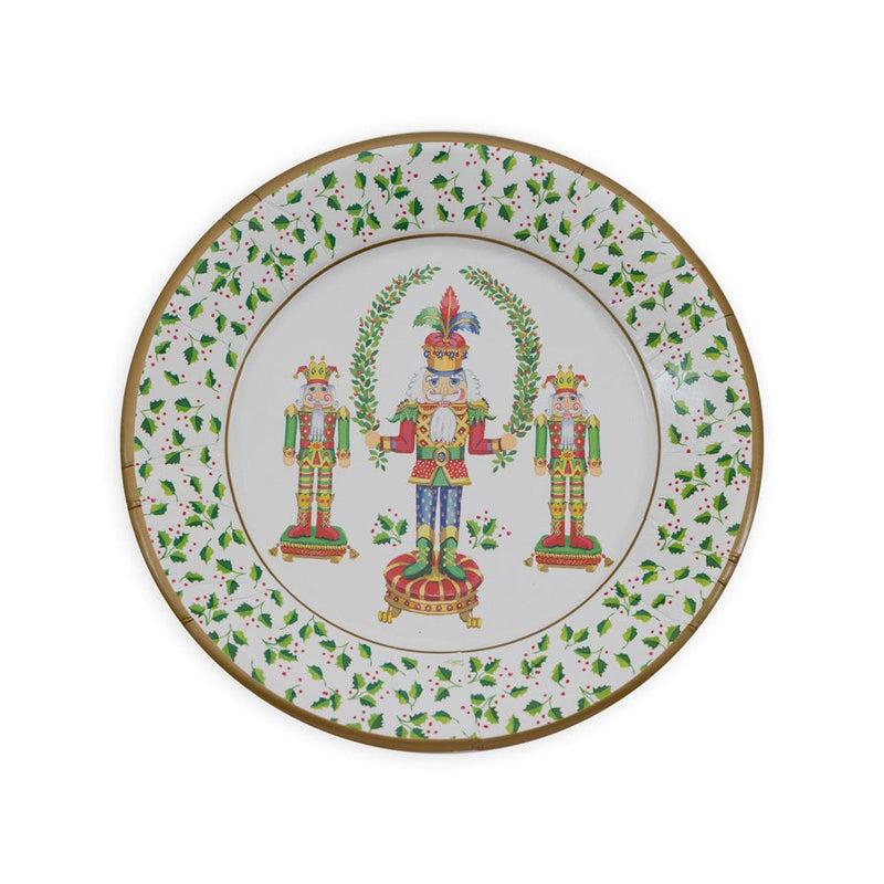 caspari Nutcracker Christmas Dinner Plates - 8 Per Package