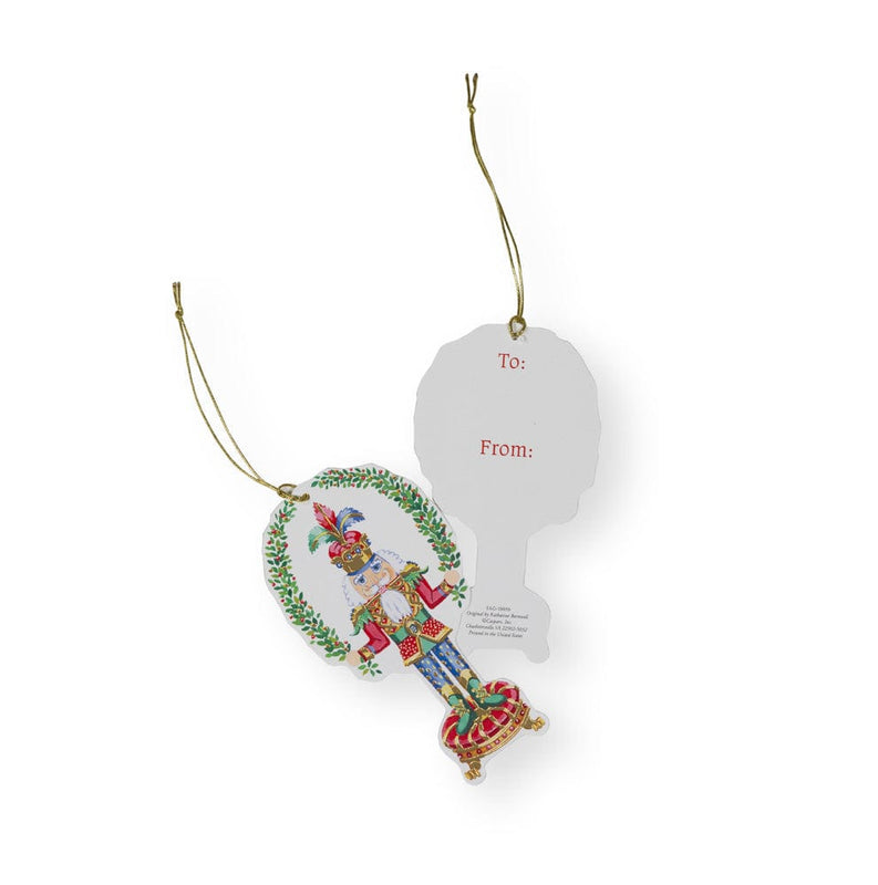 Caspari Nutcracker Christmas Gift Tags - 4 Per Package
