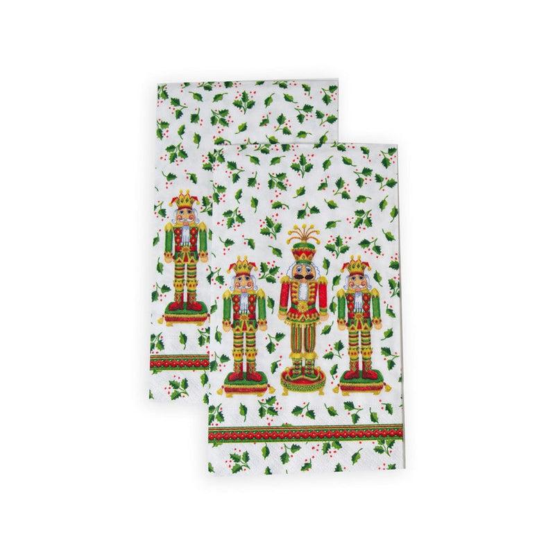 Caspari Nutcracker Christmas Guest Towel Napkins - 15 Per Package