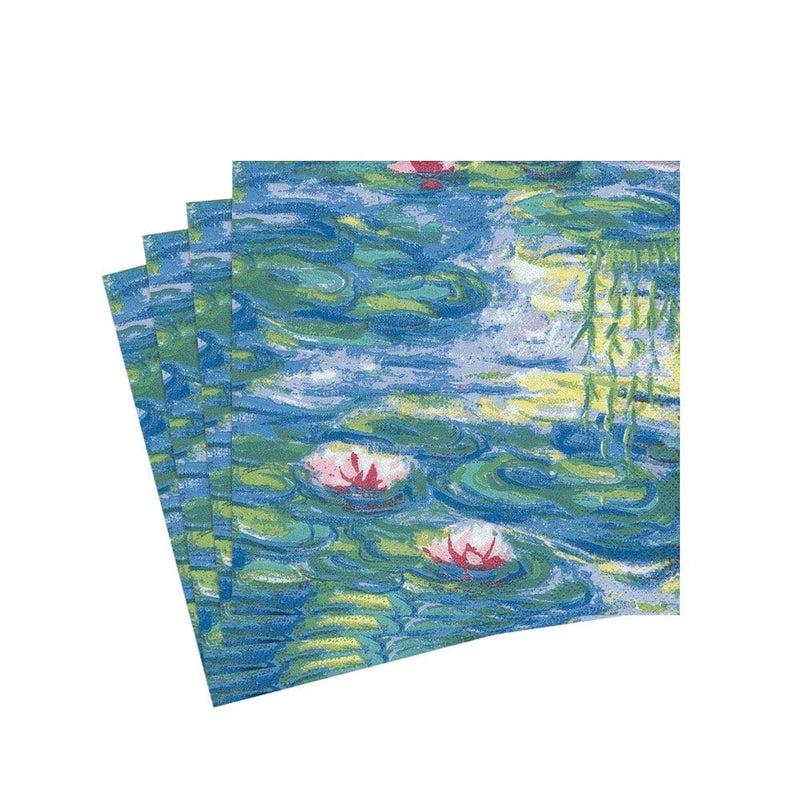 Caspari Nympheas Paper Cocktail Napkins - 20 Per Package