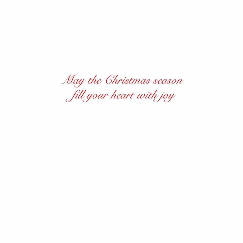 Caspari Open Front Door Boxed Christmas Cards - 15 Cards & 15 Envelopes