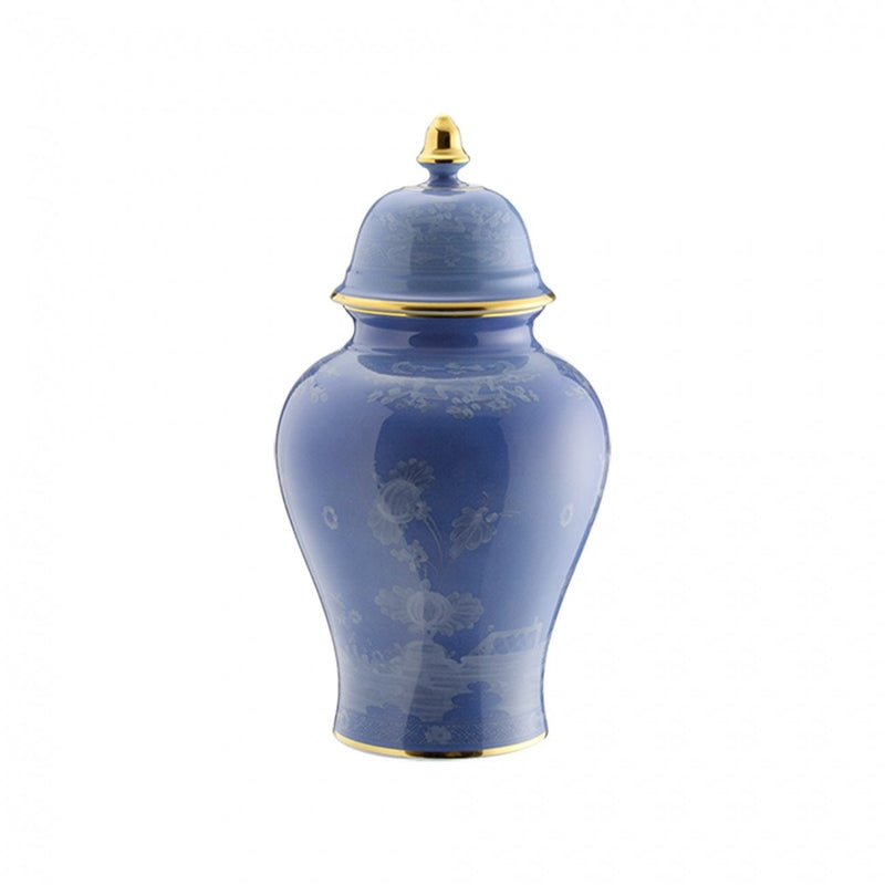 Caspari Oriente Italiano Potiche Vase In Pervinca 15" - 1 Each