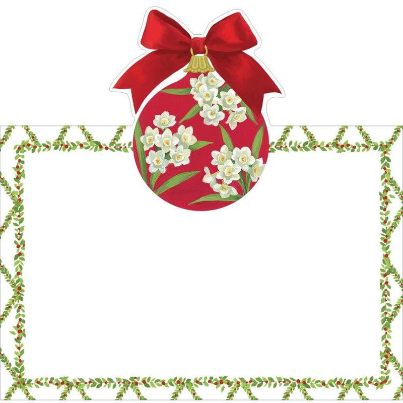 Caspari Ornament And Trellis Die-Cut Place Cards - 8 Per Package