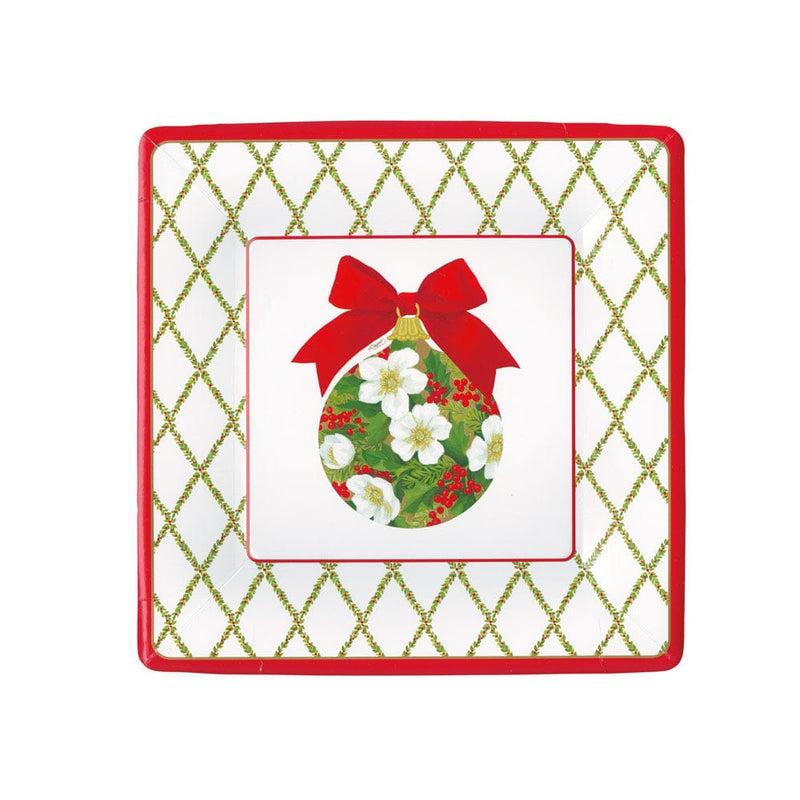 caspari Ornament and Trellis Paper Salad & Dessert Plates - 8 Per Package