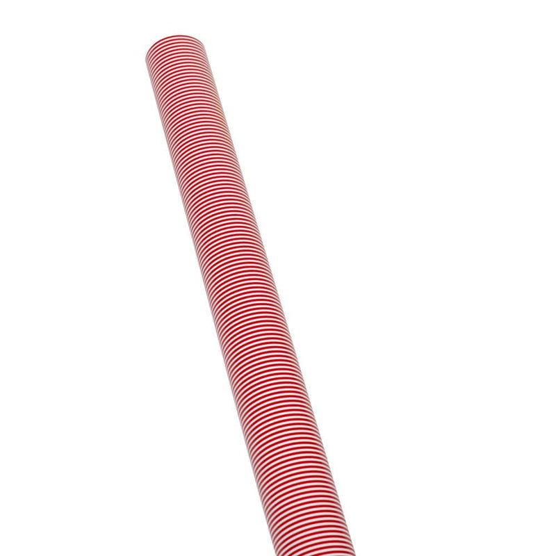 Caspari Oxford Stripe Red Gift Wrap - One 30" X 8' Roll