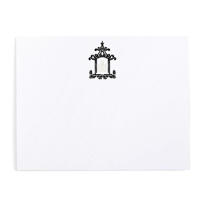 caspari Pagoda Toile Personalized Monogram Correspondence Cards