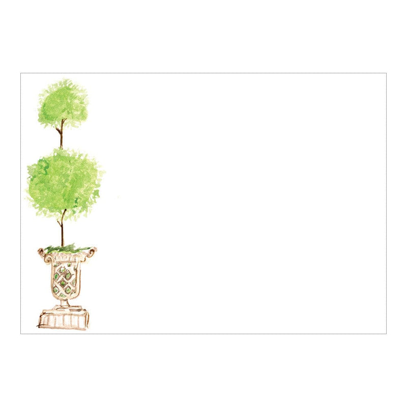 caspari Painted Topiary Correspondence Cards - 12 Per Package