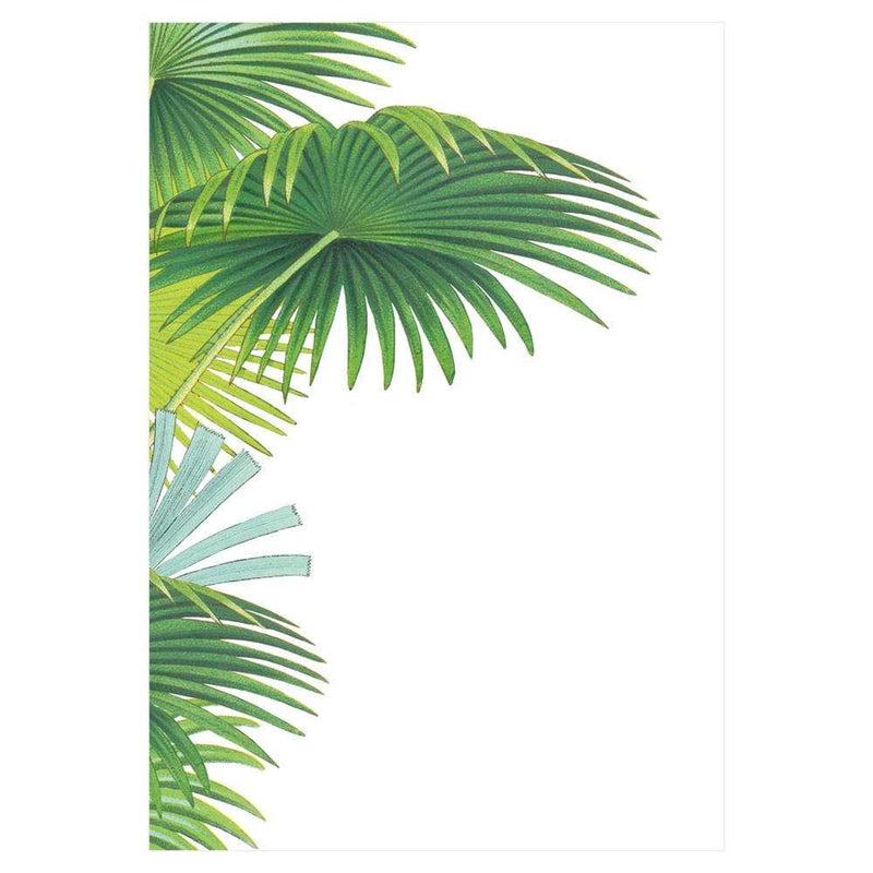 Caspari Palm Fronds Invitations In Foil - 8 Blank Invitations & 8 Envelopes
