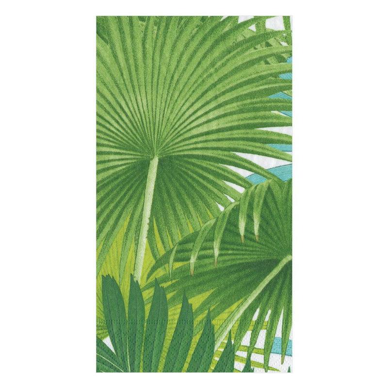caspari Palm Fronds Paper Guest Towel Napkins in White - 15 Per Package