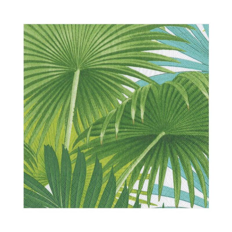 caspari Palm Fronds Paper Luncheon Napkins in White - 20 Per Package