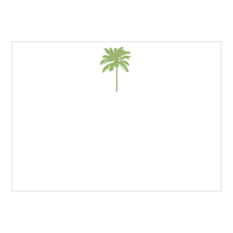 caspari Palm Tree Green Correspondence Cards - 12 Per Package