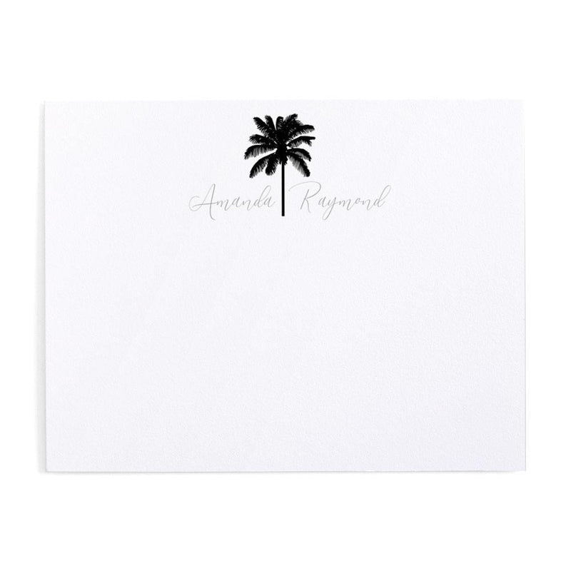 caspari Palm Tree Personalized Correspondence Cards