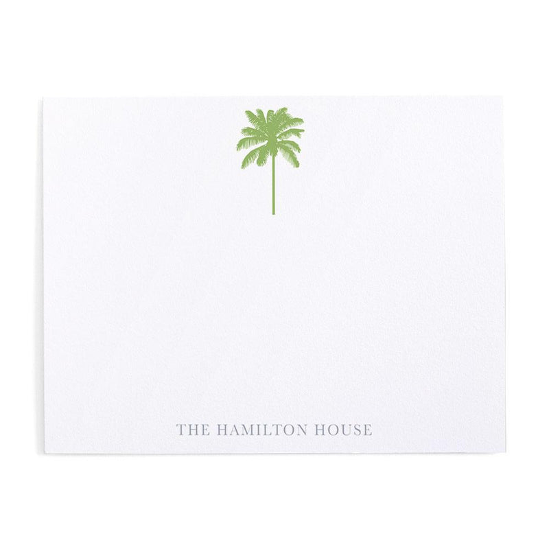 caspari Palm Tree Personalized Correspondence Cards
