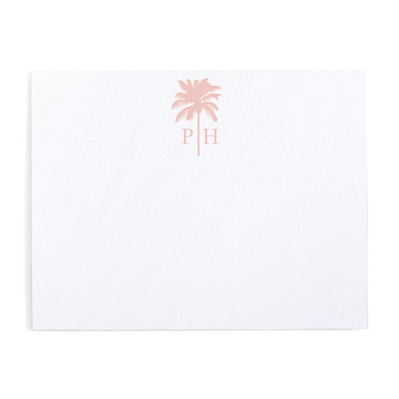 caspari Palm Tree Personalized Monogram Correspondence Cards