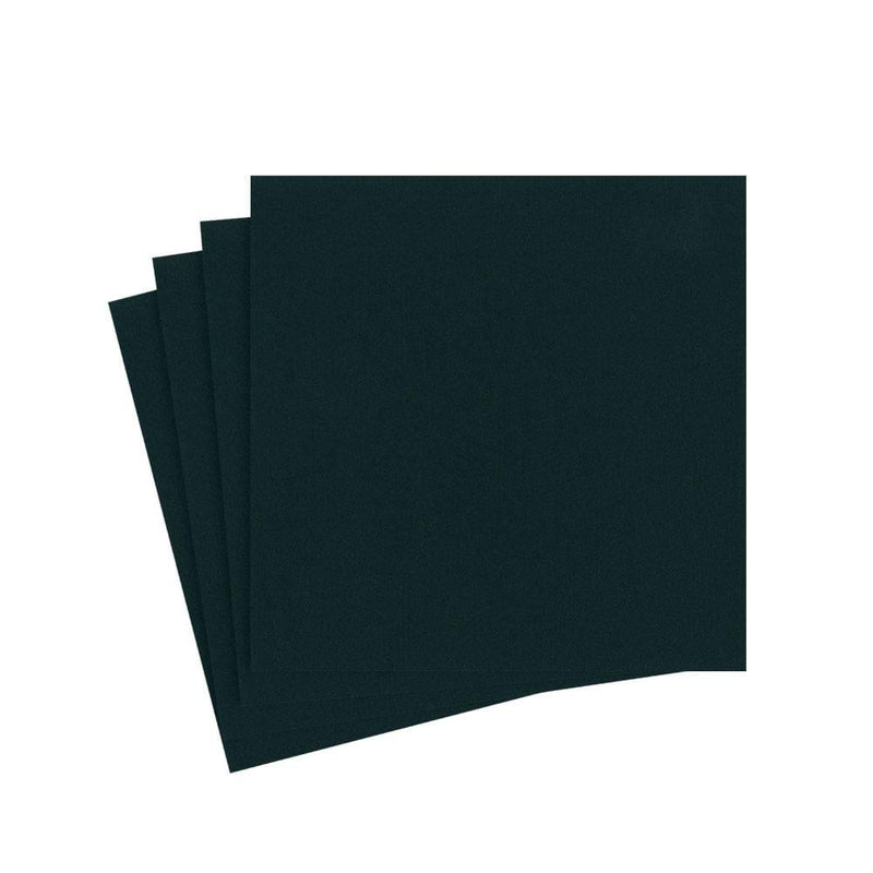 caspari Paper Linen Solid Cocktail Napkins in Black - 15 Per Package
