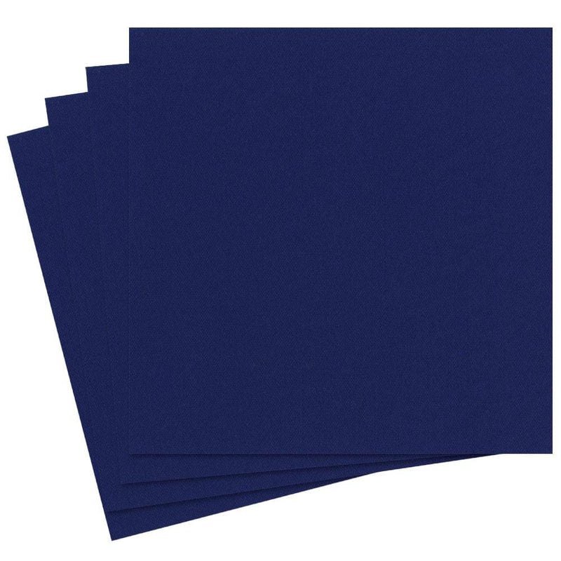 Caspari Paper Linen Solid Dinner Napkins In Navy Blue - 12 Per Package