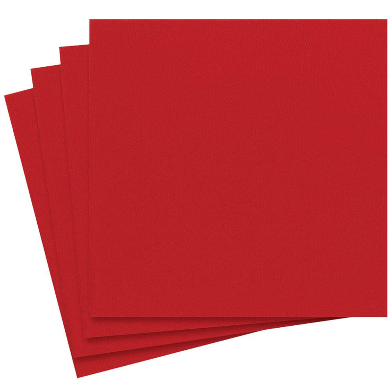 Caspari Paper Linen Solid Dinner Napkins In Red - 12 Per Package