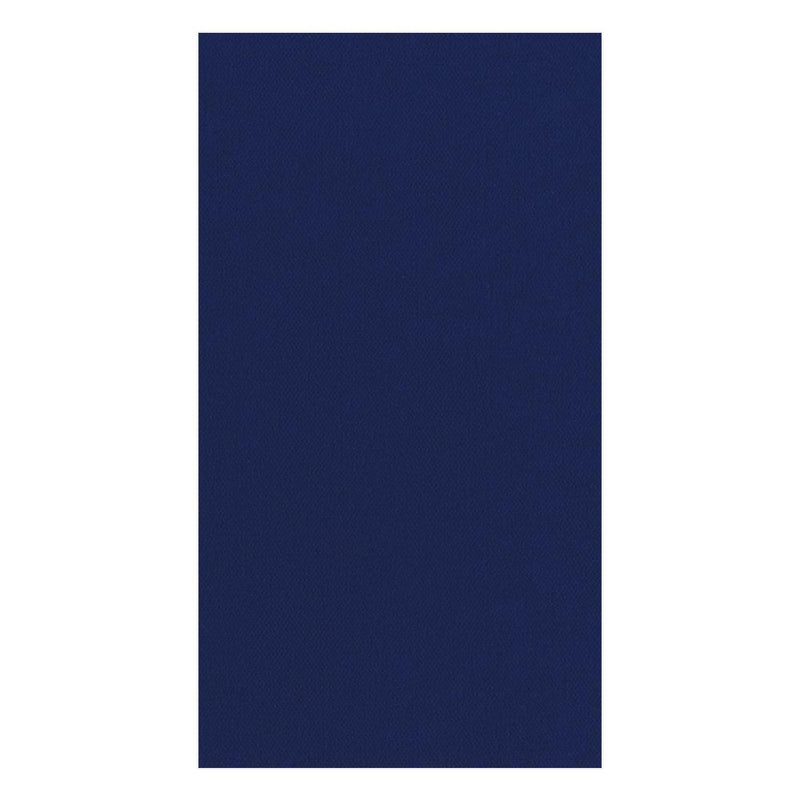 caspari Paper Linen Solid Guest Towel Napkins in Navy Blue - 12 Per Package