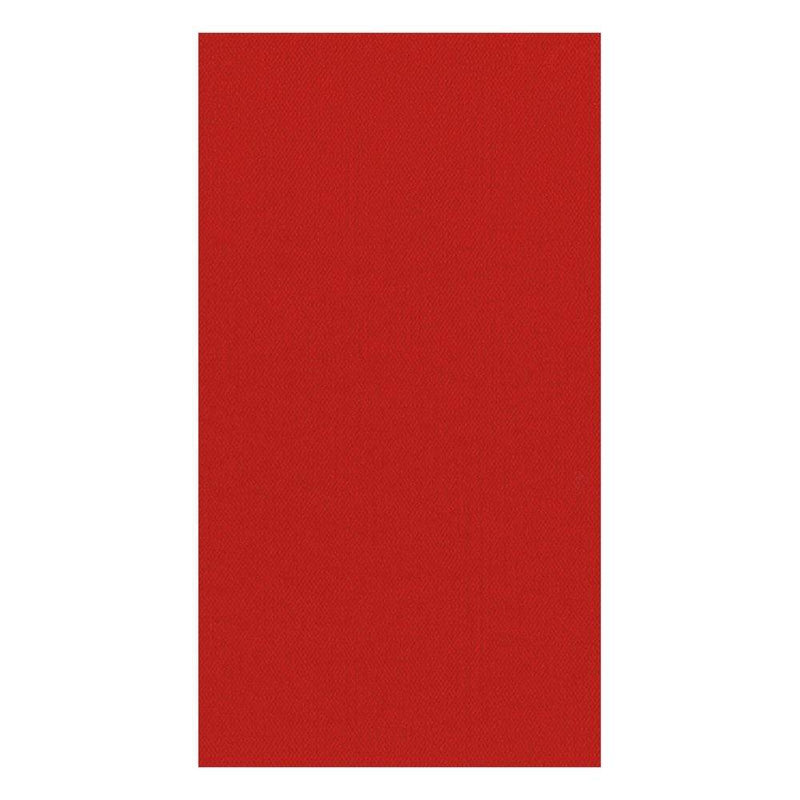 caspari Paper Linen Solid Guest Towel Napkins in Red - 12 Per Package