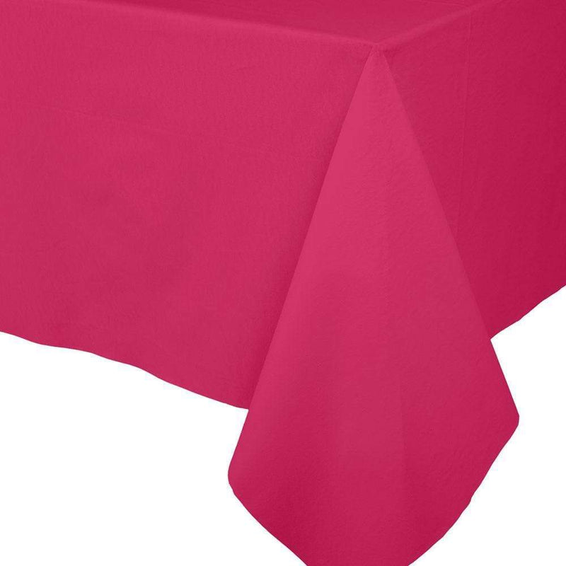 caspari Paper Linen Solid Table Cover in Fuchsia - 1 Each