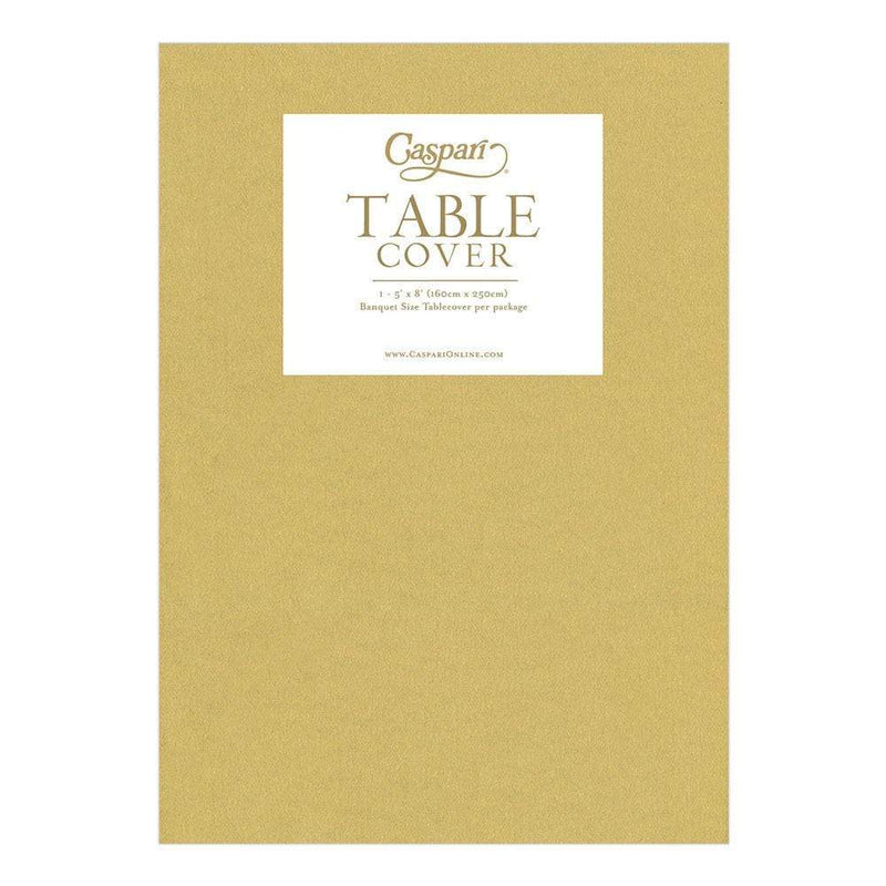 caspari Paper Linen Solid Table Cover in Gold - 1 Each