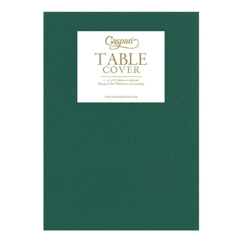 Caspari Paper Linen Solid Table Cover In Hunter Green - 1 Each