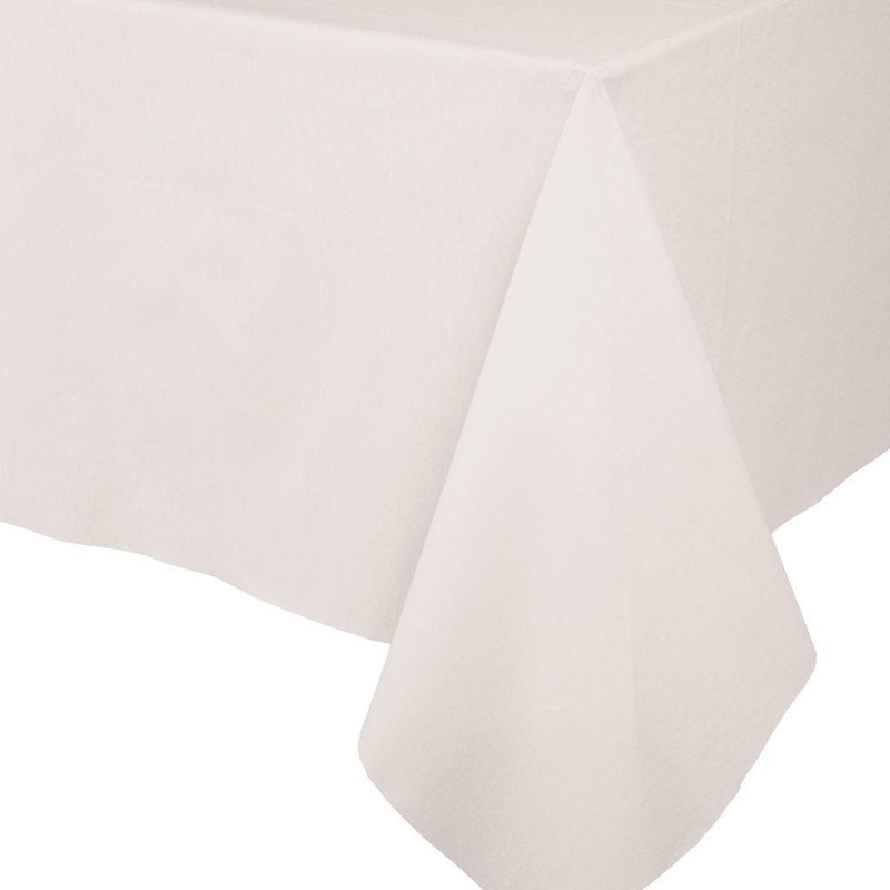 caspari Paper Linen Solid Table Cover in Ivory - 1 Each